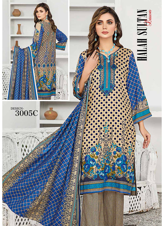 Halah Sultan Classic Lawn vol1 3005-C-2022