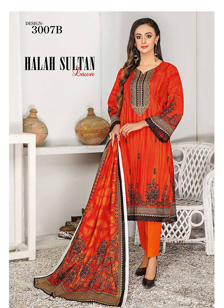 Halah Sultan Classic Lawn vol1 3007-B-2022