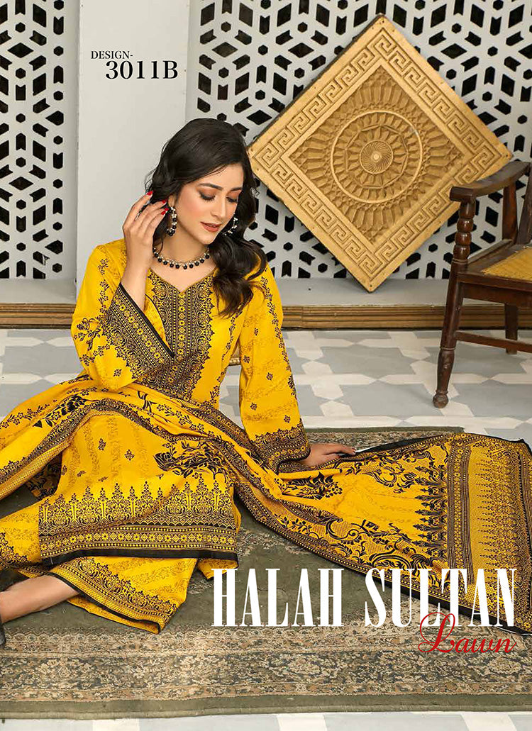 Halah Sultan Classic Lawn vol1 3011-b-2022