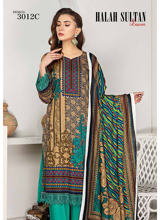 Halah Sultan Classic Lawn vol1 3012-c-2022