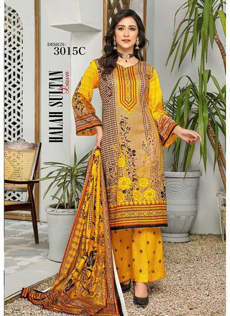 Halah Sultan Classic Lawn vol1 3015-c-2022
