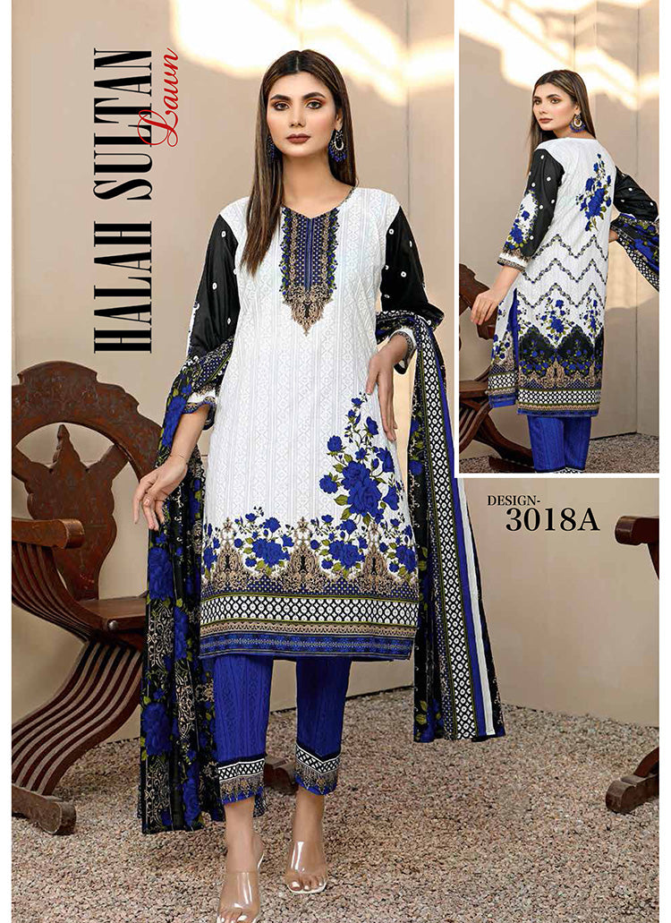 Halah Sultan Classic Lawn vol1 3018-a-2022