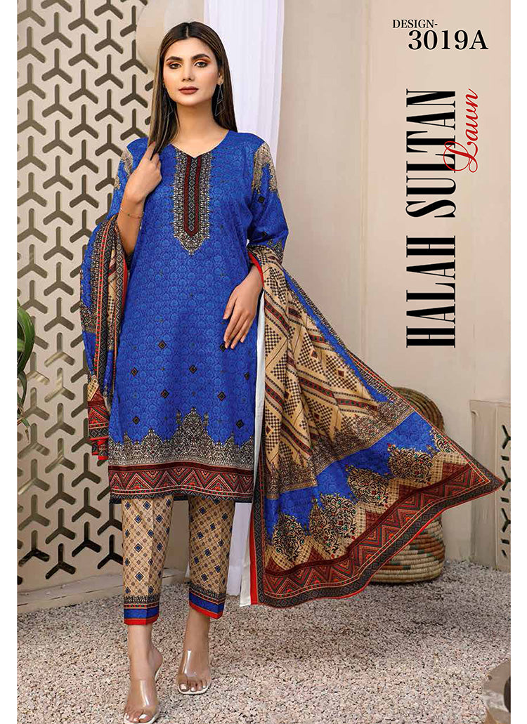 Halah Sultan Classic Lawn vol1 3019-a-2022