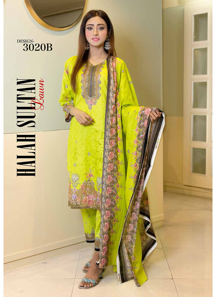 Halah Sultan Classic Lawn vol1 3020-b-2022