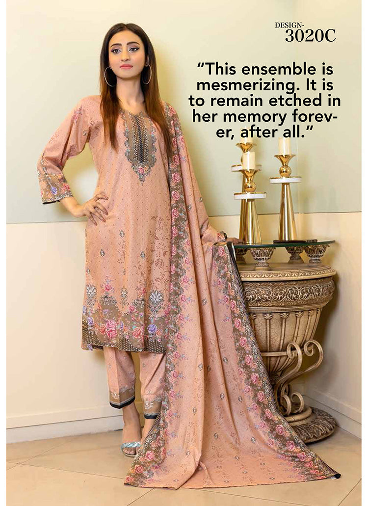 Halah Sultan Classic Lawn vol1 3020-c-2022
