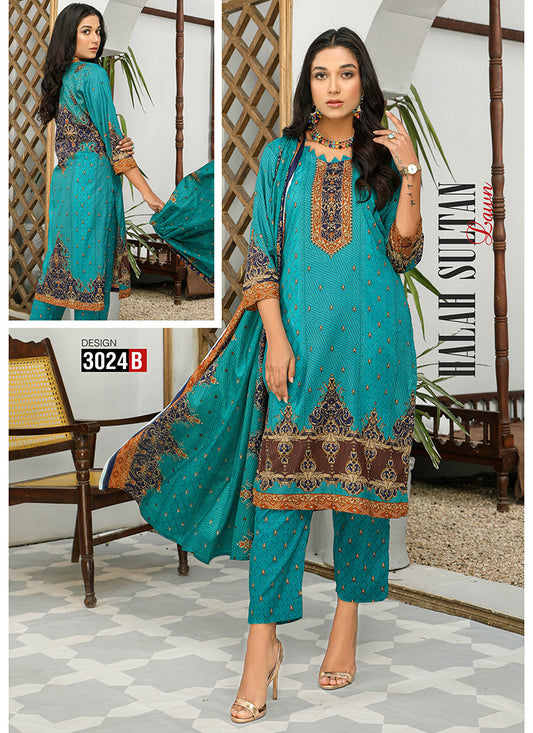 Halah Sultan Classic Lawn vol2 3024-b-2022