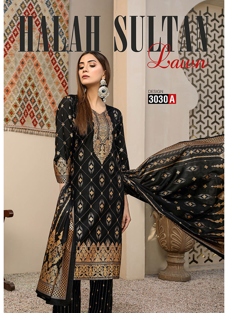 Halah Sultan Classic Lawn vol2 3030-a-2022
