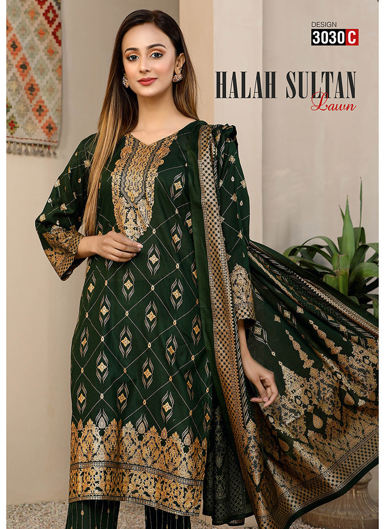 Halah Sultan Classic Lawn vol2 3030-c-2022