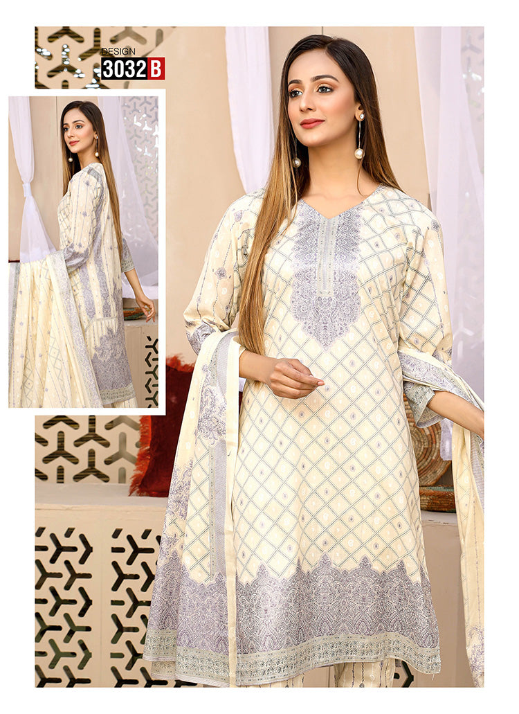Halah Sultan Classic Lawn vol2 3032-b-2022