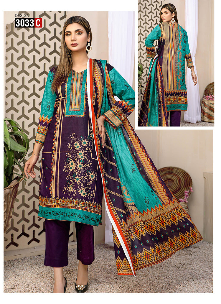 Halah Sultan Classic Lawn vol2 3033-c-2022
