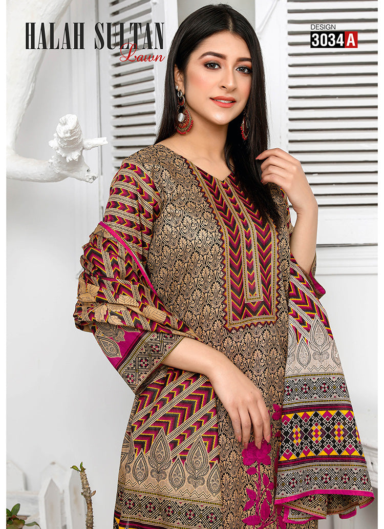 Halah Sultan Classic Lawn vol2 3034-a-2022