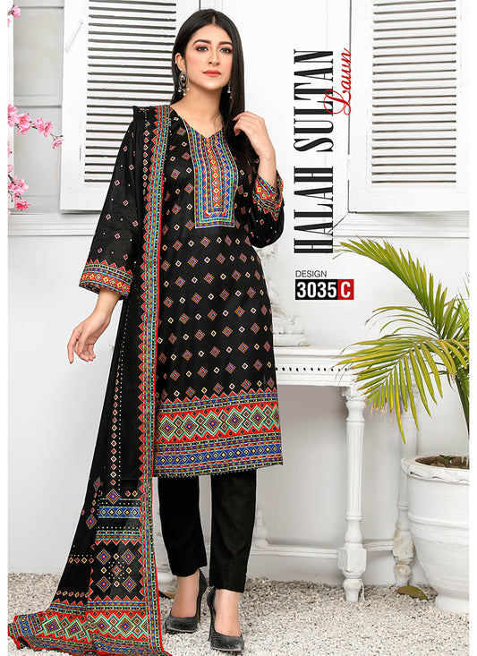 Halah Sultan Classic Lawn vol2 3035-c-2022
