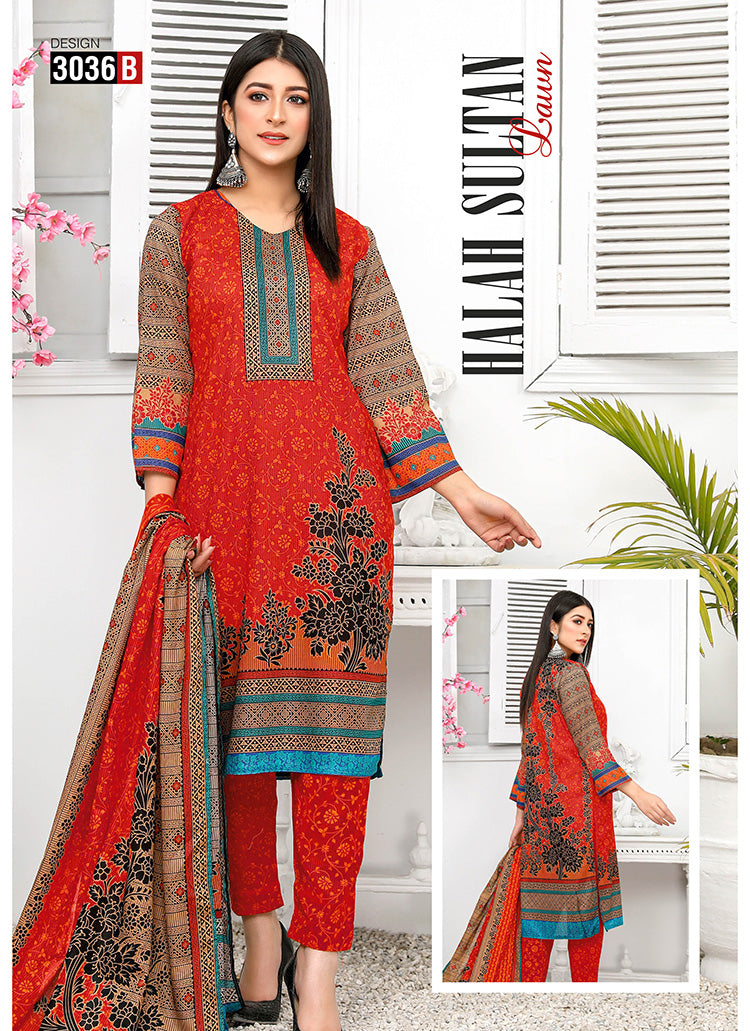 Halah Sultan Classic Lawn vol2 3036-b-2022