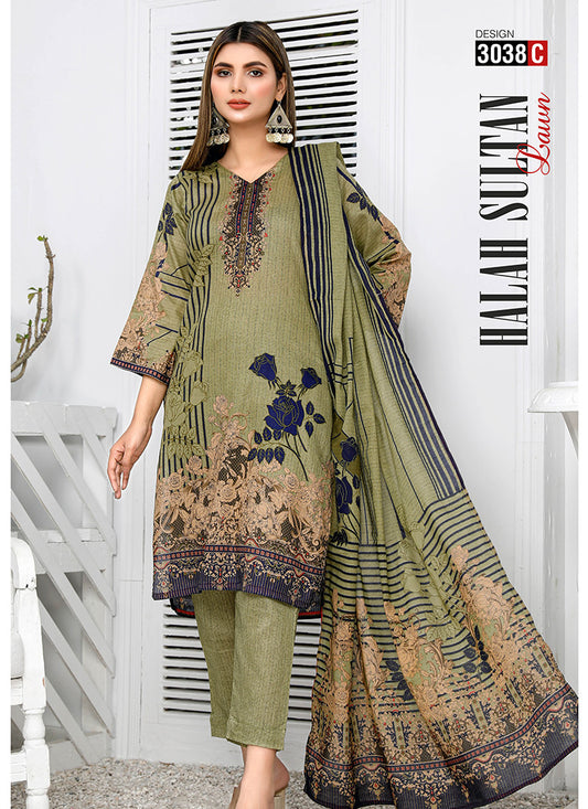 Halah Sultan Classic Lawn vol2 3038-c-2022