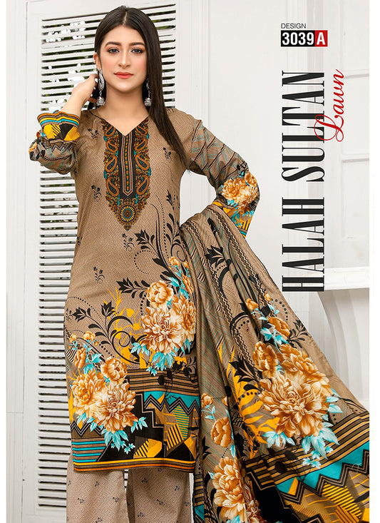 Halah Sultan Classic Lawn vol2 3039-a-2022
