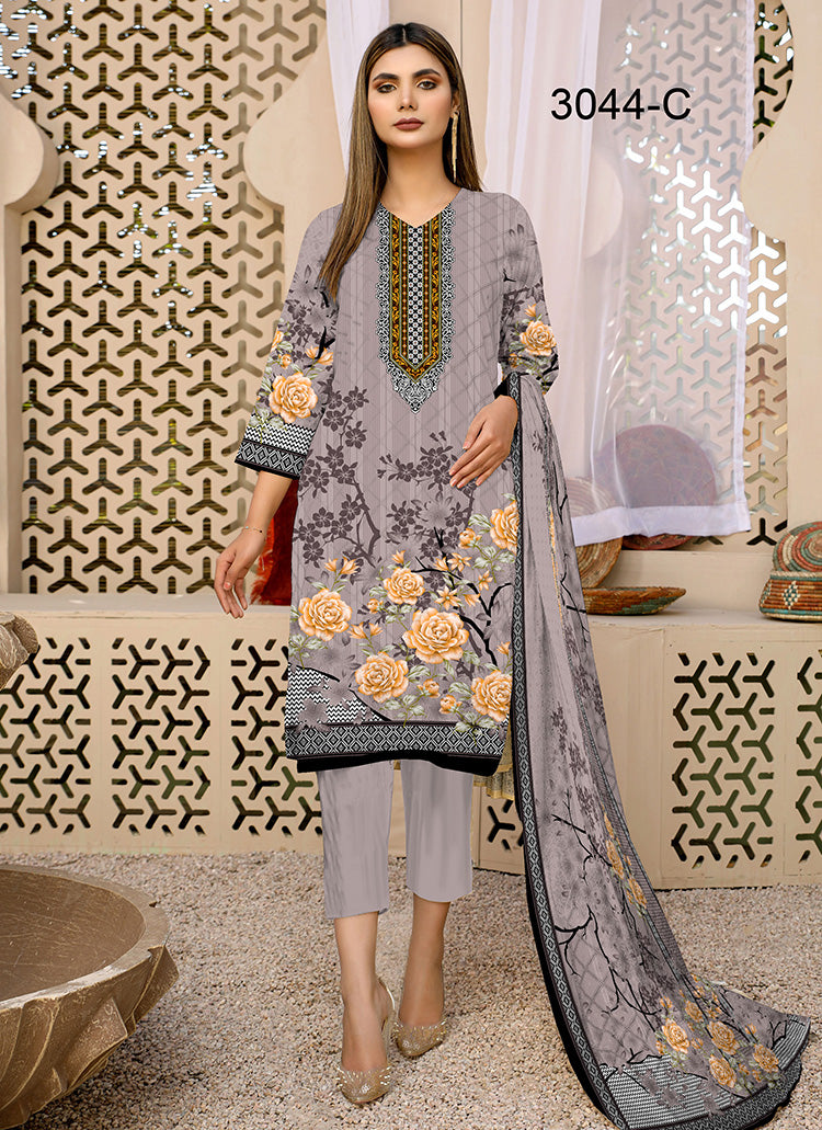 Halah Sultan Classic Lawn vol4 3044-c-2022
