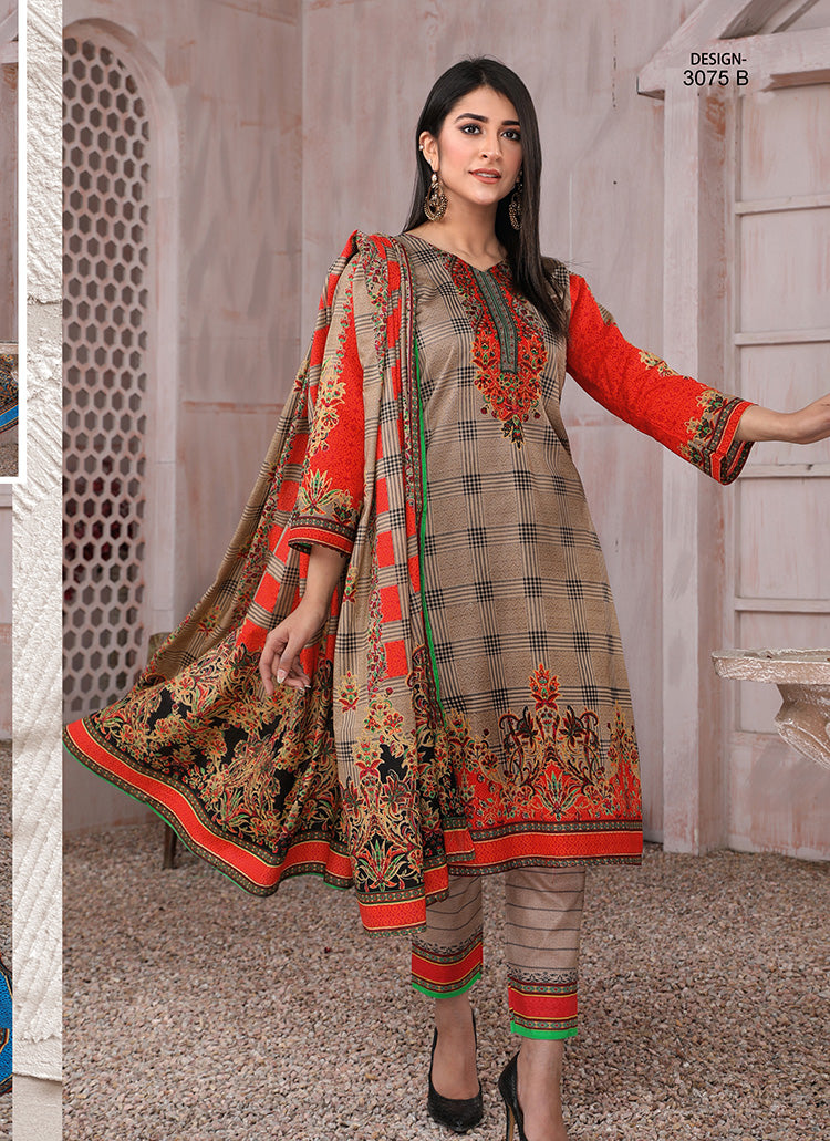 Halah Sultan Classic Lawn vol3 3075-b-2022