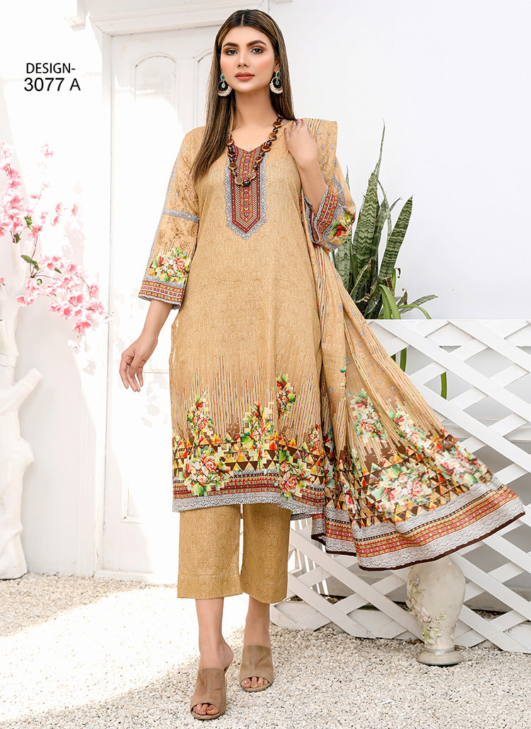 Halah Sultan Classic Lawn vol3 3077-a-2022