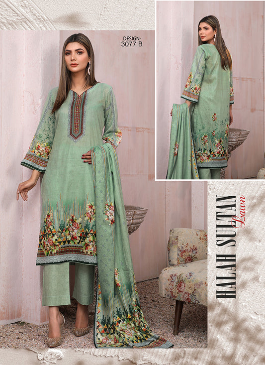 Halah Sultan Classic Lawn vol3 3077-b-2022