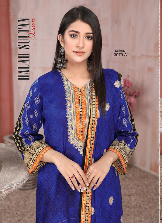 Halah Sultan Classic Lawn vol3 3079-a-2022