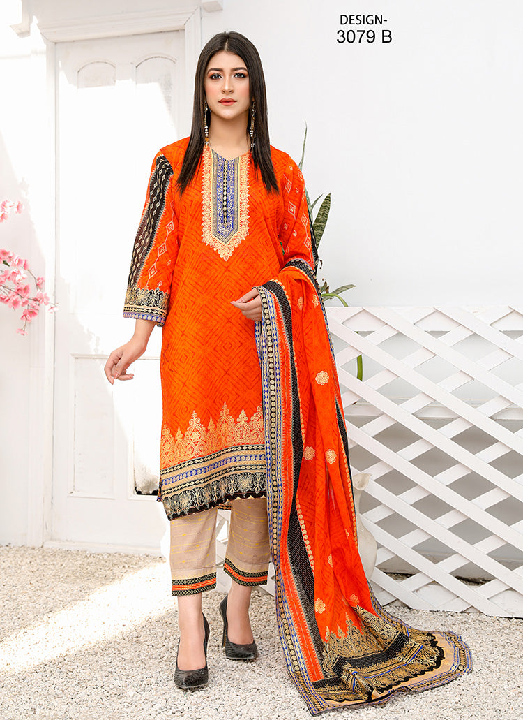 Halah Sultan Classic Lawn vol3 3079-b-2022