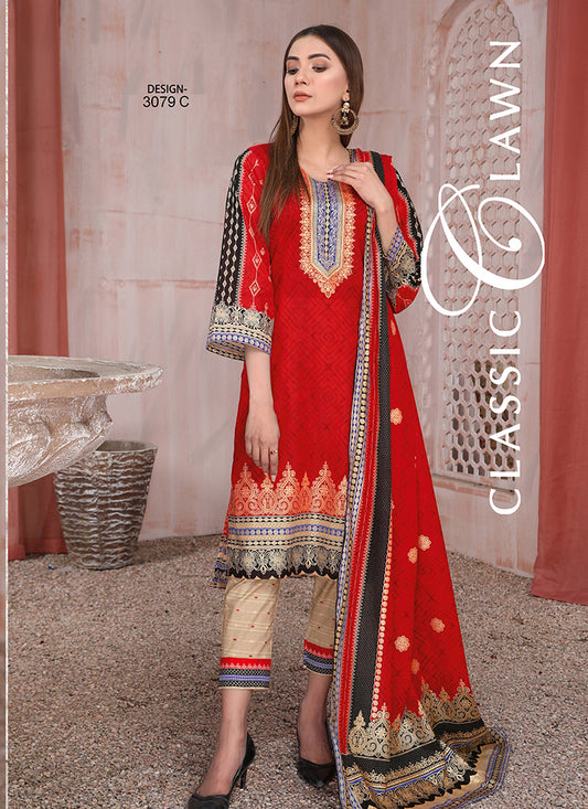 Halah Sultan Classic Lawn vol3 3079-c-2022