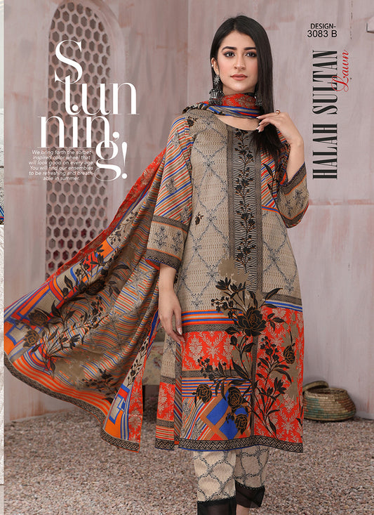 Halah Sultan Classic Lawn vol3 3083-b-2022