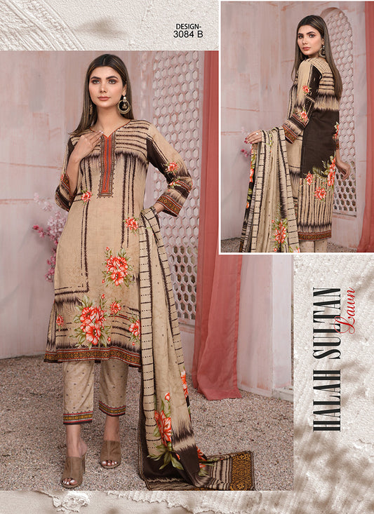Halah Sultan Classic Lawn vol3 3084-b-2022