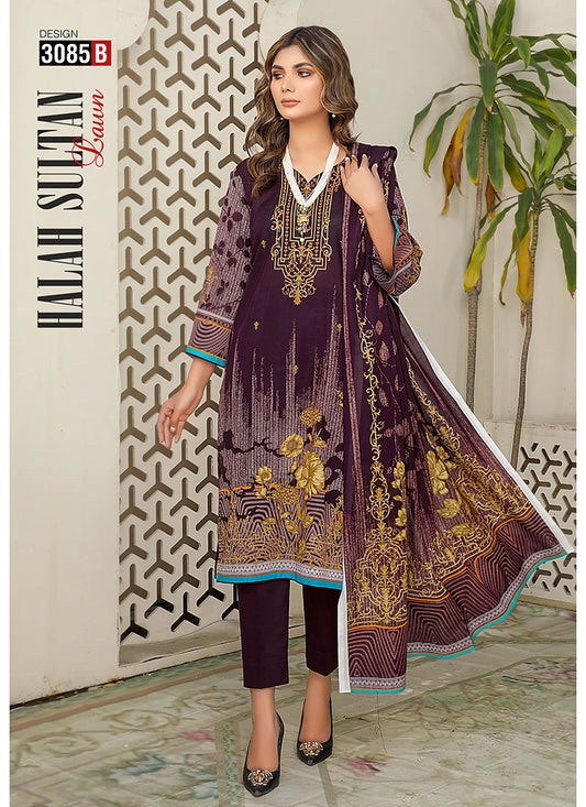 Halah Sultan Classic Lawn vol2 3085-b-2022