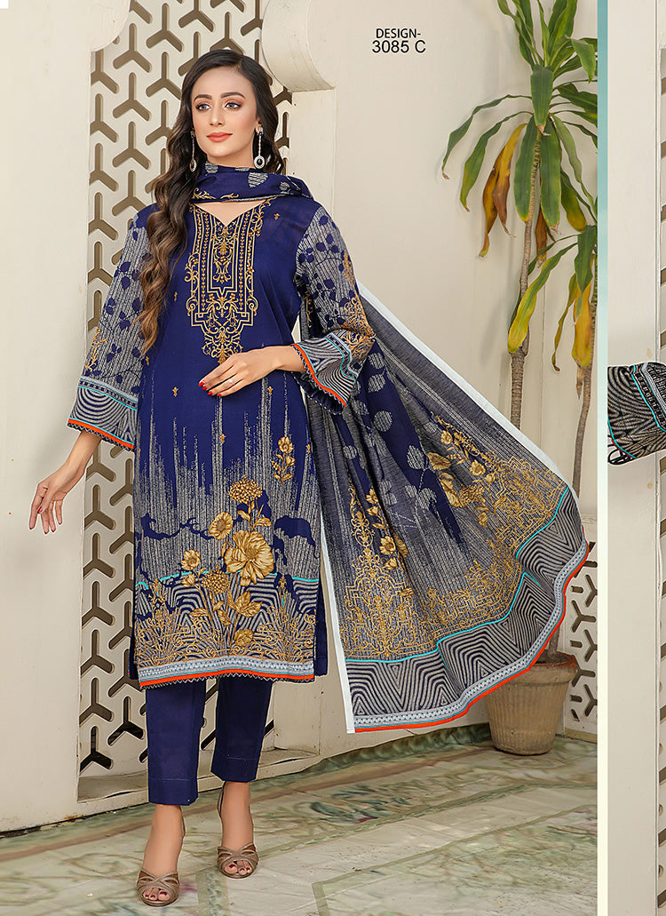 Halah Sultan Classic Lawn vol3 3085-c-2022