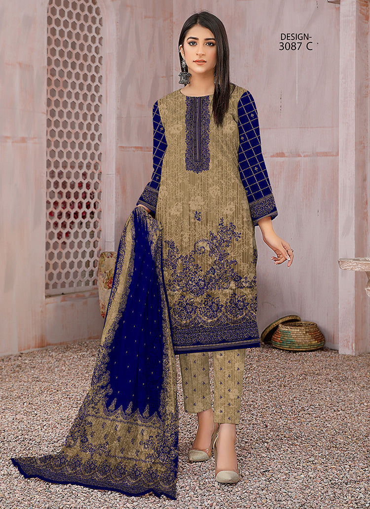 Halah Sultan Classic Lawn vol3 3087-b-2022