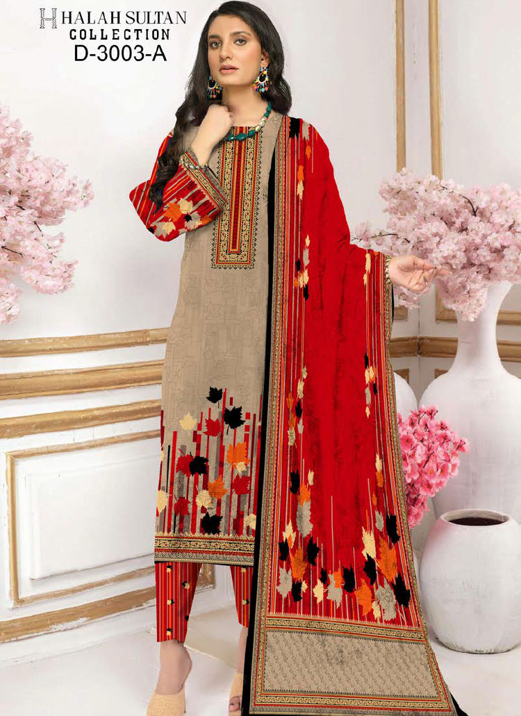 Halah Sultan Lawn Collection  3003A23 vol1