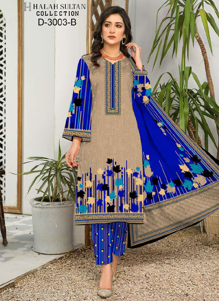 Halah Sultan Lawn Collection  3003B23 vol1