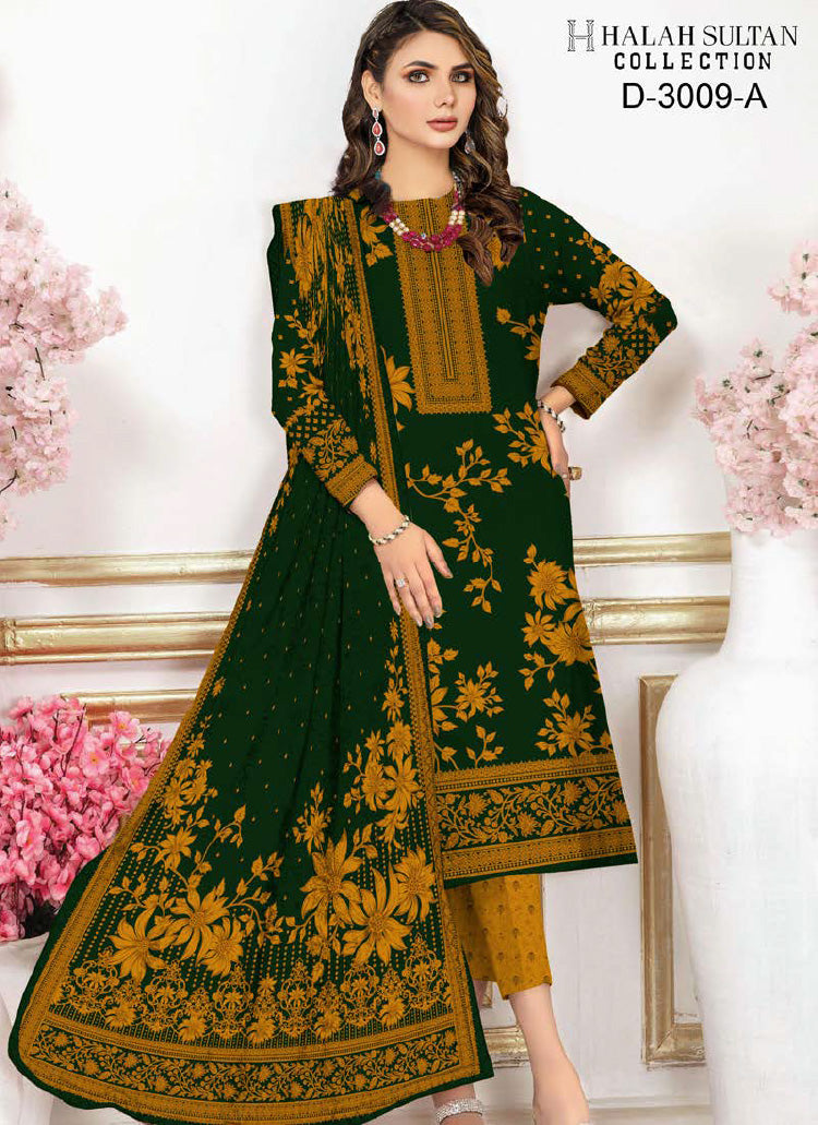 Halah Sultan Lawn Collection  3009a23 vol1
