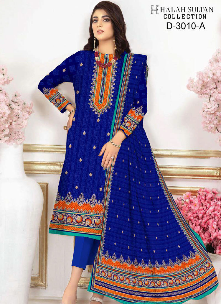 Halah Sultan Lawn Collection  3010a23 vol1