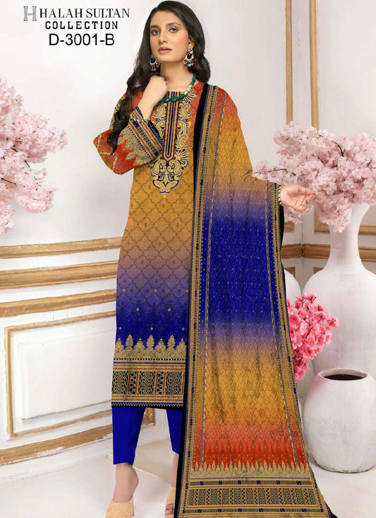 Halah Sultan Lawn Collection  3001B23 vol1