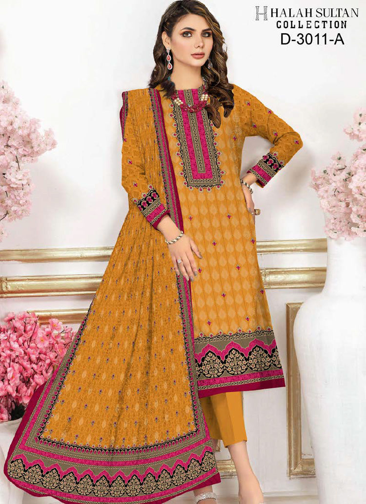Halah Sultan Lawn Collection  3011A23 vol1