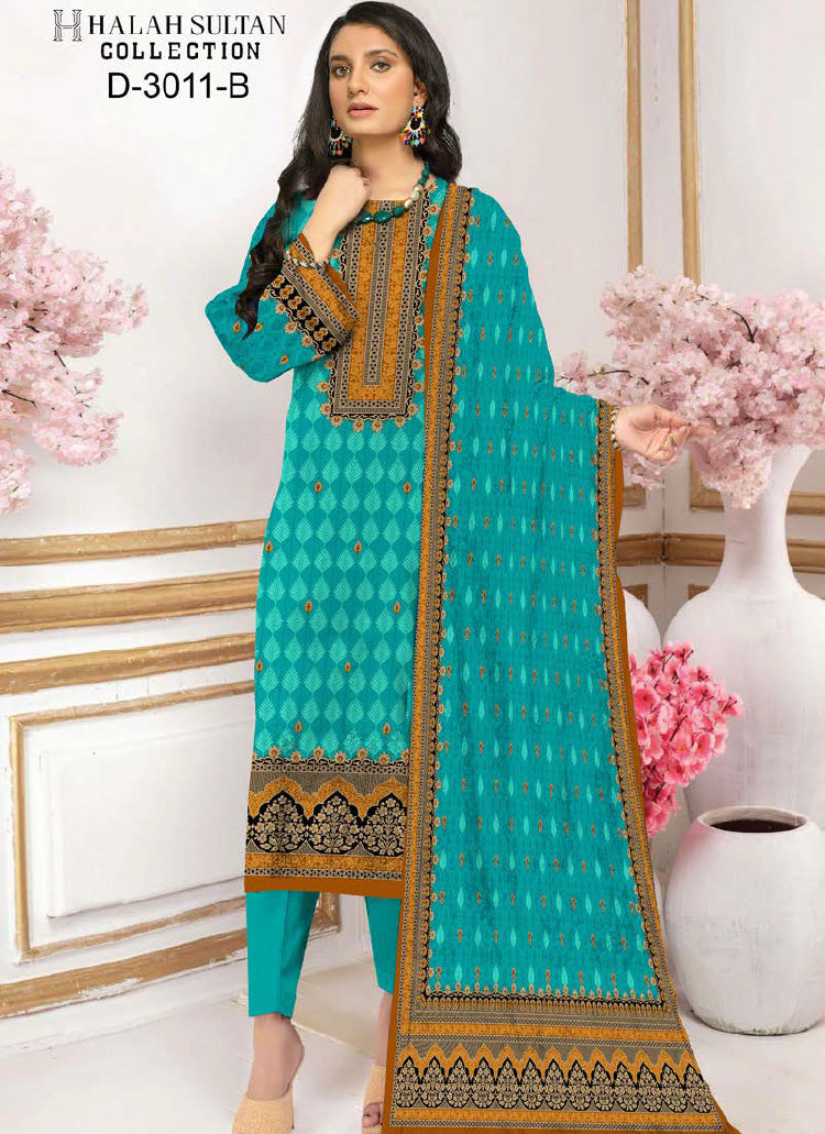 Halah Sultan Lawn Collection  3011B23 vol1