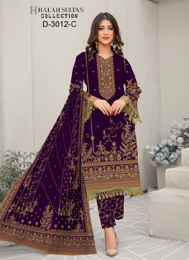 Halah Sultan Lawn Collection  3012c23 vol1