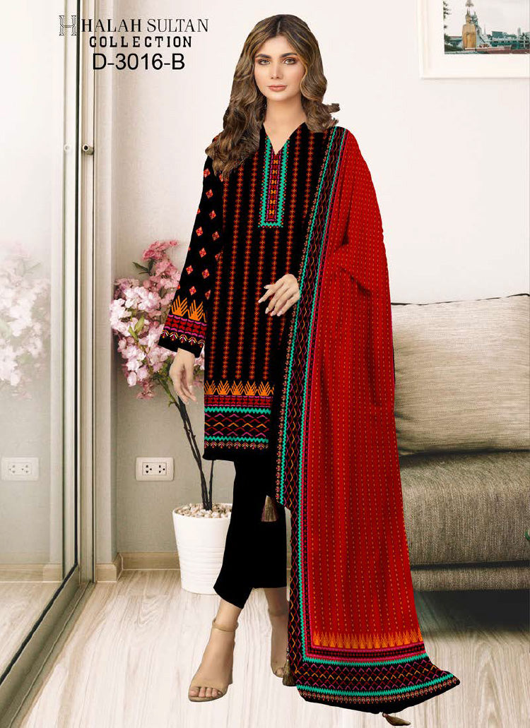 Halah Sultan Lawn Collection  3016b23 vol1