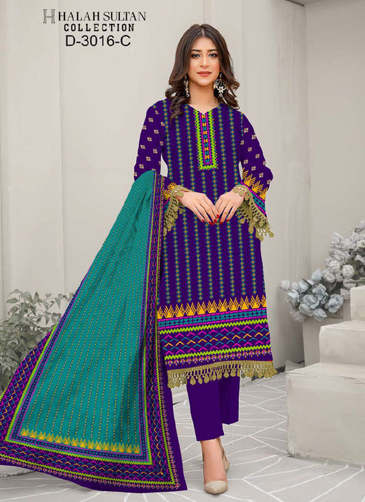 Halah Sultan Lawn Collection  3016c23 vol1