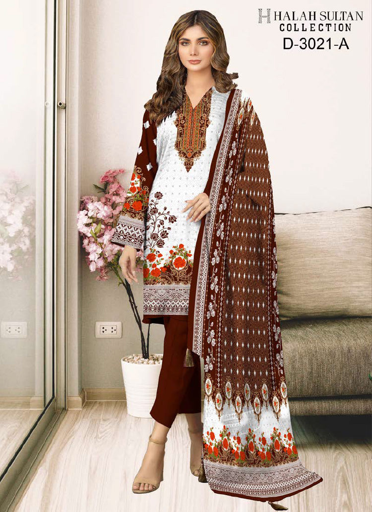 Halah Sultan Lawn Collection  3021a23 vol1