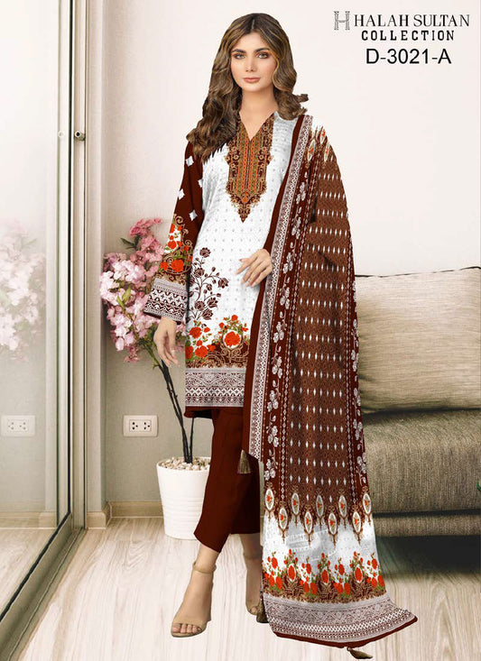 Halah Sultan Lawn Collection  3021a23 vol1