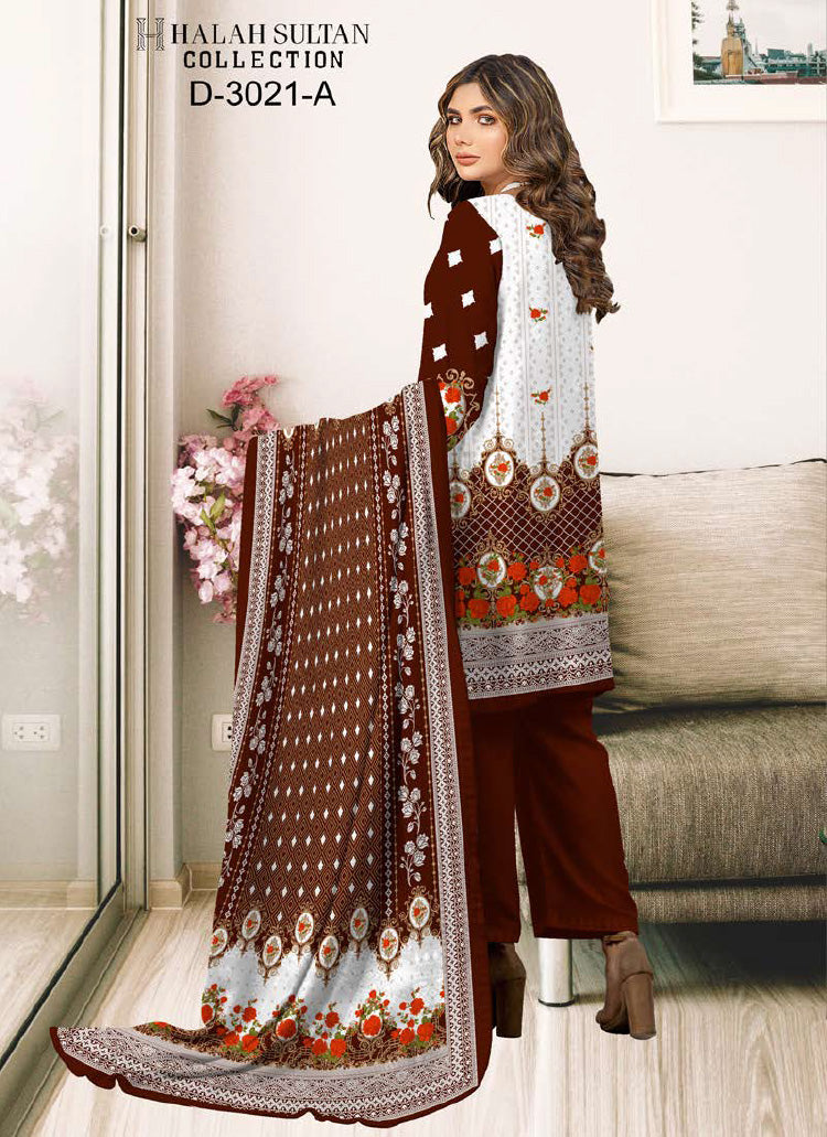 Halah Sultan Lawn Collection  3021a23 vol1