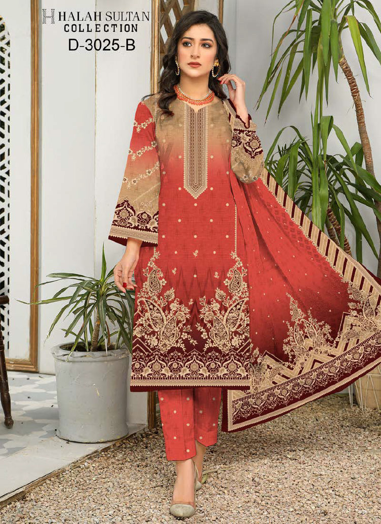 Halah Sultan Lawn Collection  3025b23 vol1