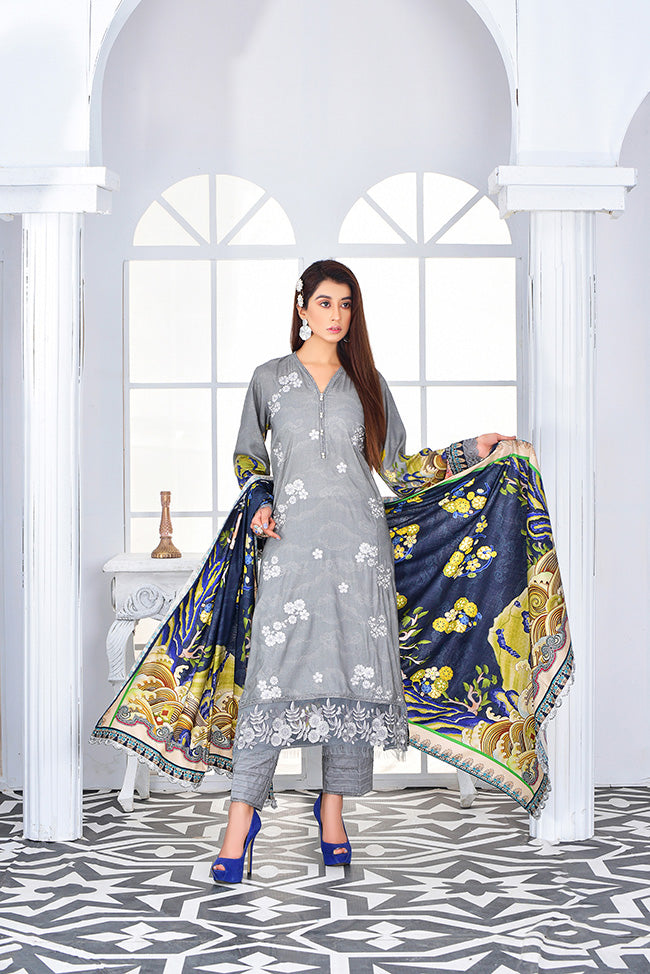 Digital Embroidered Linen-Vol1-Grey4-21