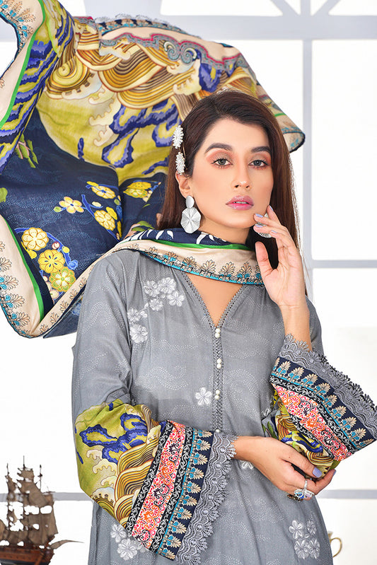 Digital Embroidered Linen-Vol1-Grey4-21