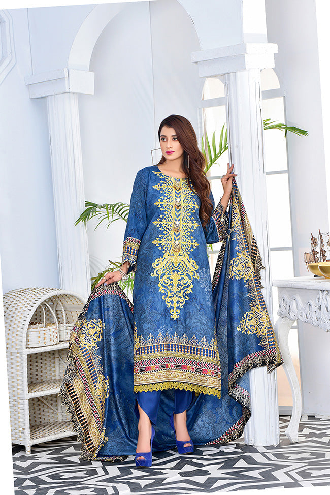 Digital Embroidered Linen-Vol1-Blue6-21