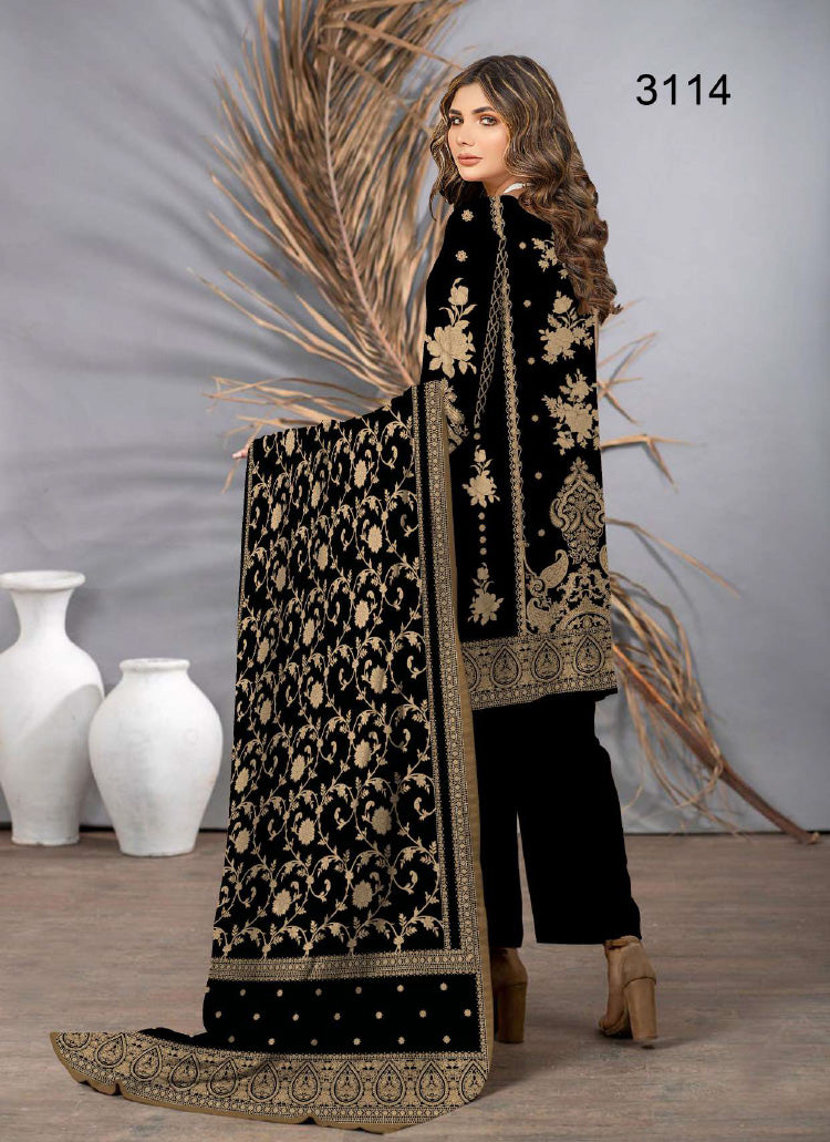 Halah Sultan Black Collection Lawn vol1-3114-2022
