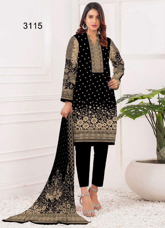 Halah Sultan Black Collection Lawn vol1-3115-2022